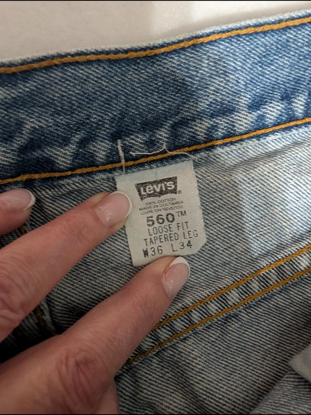 Levi's 560  Light Blue Men's Straight Jeans 36/34